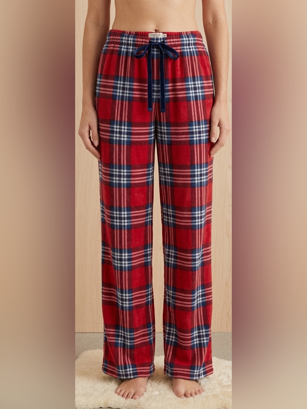 stars above Red and Blue Plaid Lounge Pants